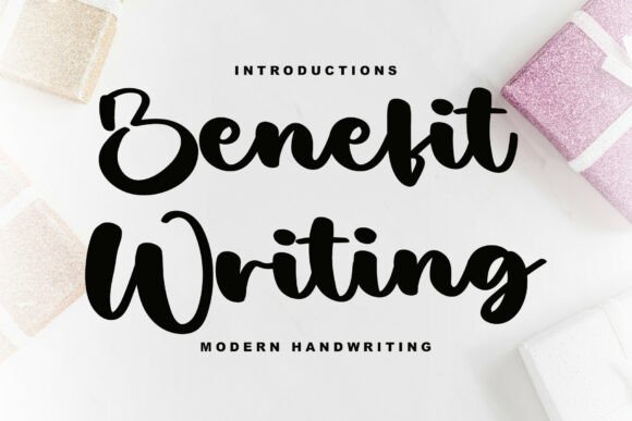 Benefit Writing: A Script Font for Web Design and Branding