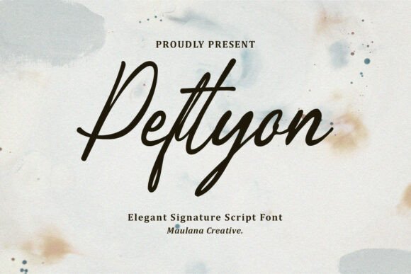 Peftyon: A Script Font for Editorial Elegance