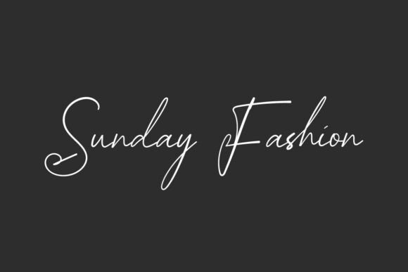 Sunday Fashion: A Script Font for Editorial Elegance