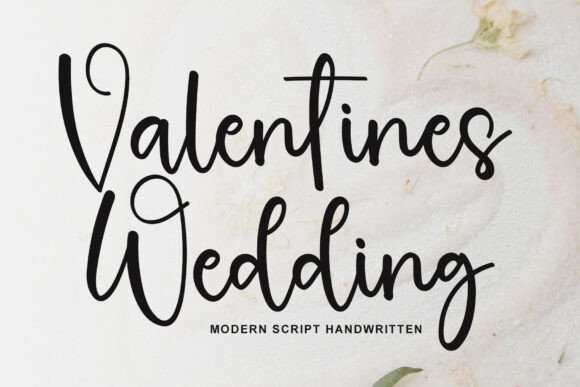 Valentines Wedding: A Script Font for Digital Design